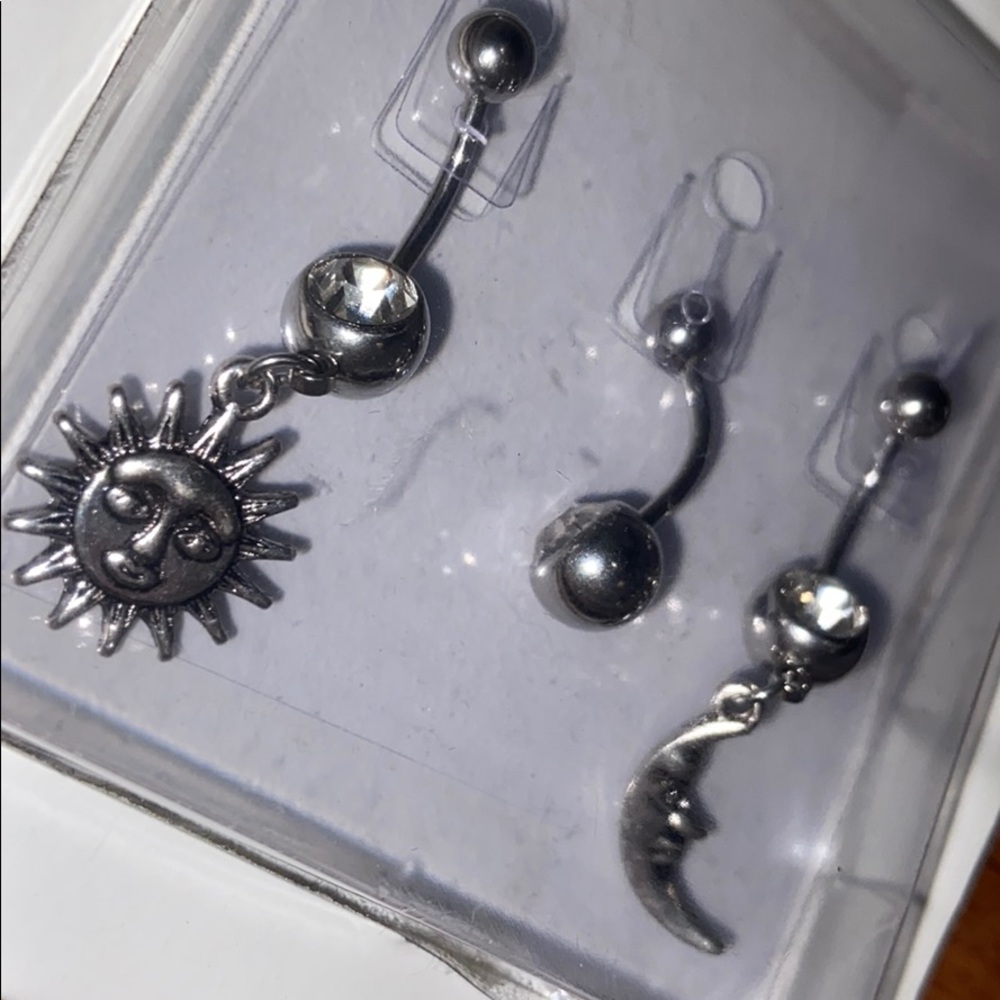 🆕 Silver Belly Rings (Bundle of 4) - Picture 3 of 4